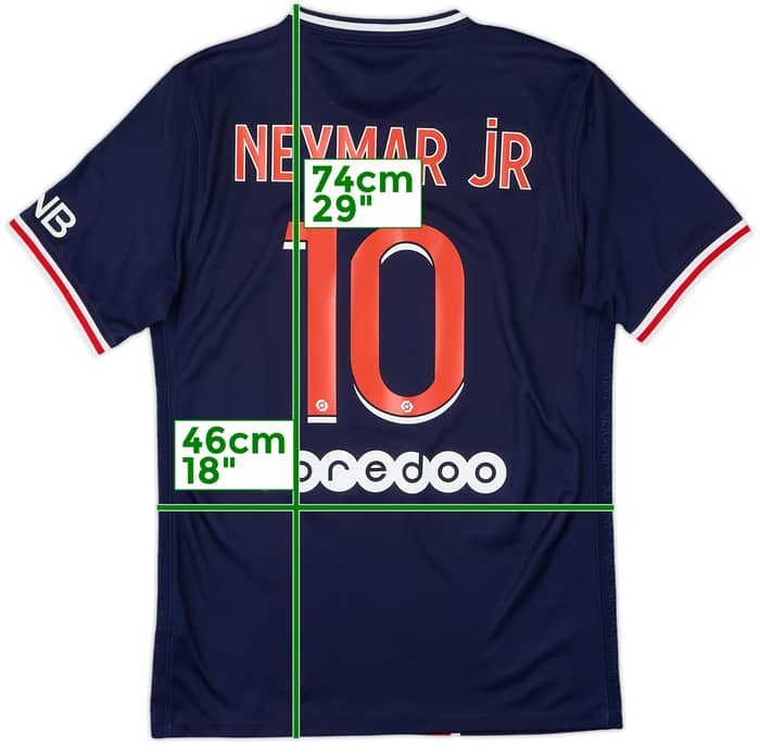 2020-21 Paris Saint-Germain Home Shirt Neymar Jr #10 - 8/10 - (S)