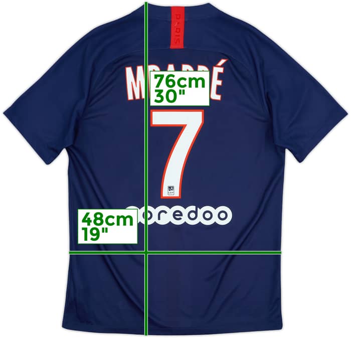2019-20 Paris Saint-Germain Home Shirt Mbappe #7 - 10/10 - (M)
