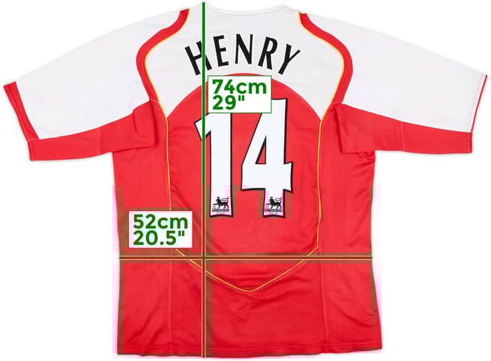 2004-05 Arsenal Home Shirt Henry #14 - 8/10 - (L)