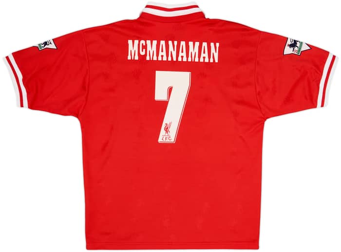 1996-98 Liverpool Home Shirt Mcmanaman #7 - 8/10 - (M)