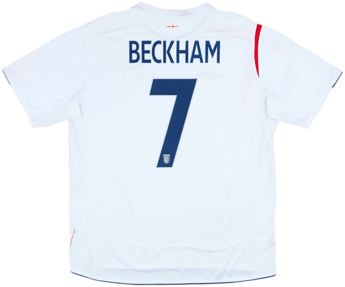 2005-07 England Home Shirt Beckham #7 - 5/10 - (XXL)