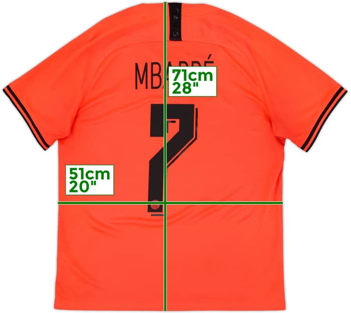 2019-20 Paris Saint-Germain Away Shirt Mbappe #7 - 8/10 - (L)