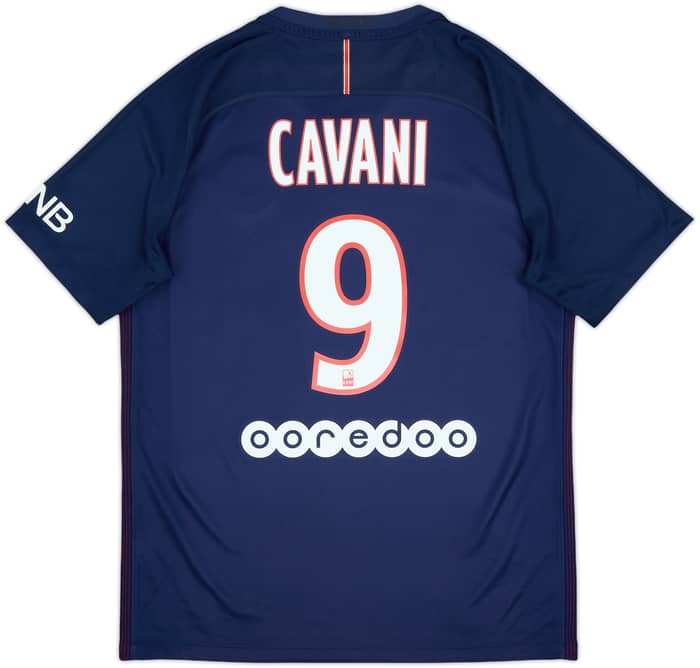 2016-17 Paris Saint-Germain Home Shirt Cavani #9 - 8/10 - (M)