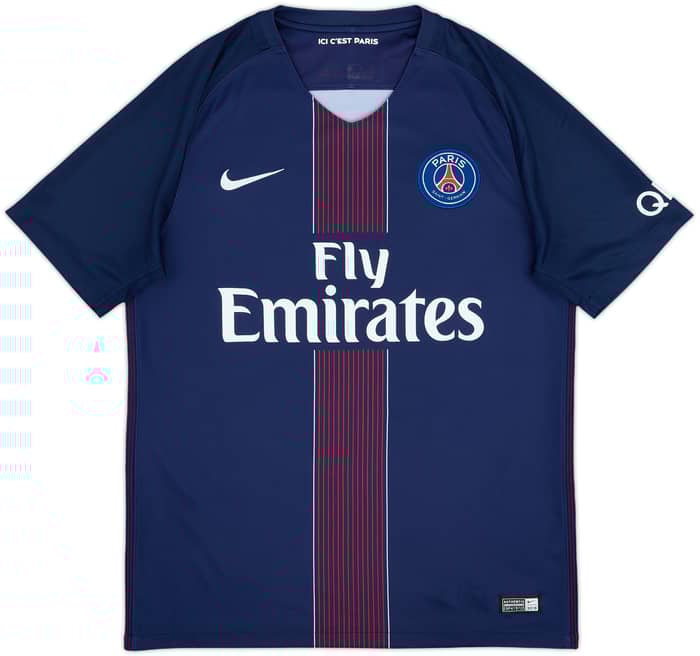 2016-17 Paris Saint-Germain Home Shirt Cavani #9 - 8/10 - (M)