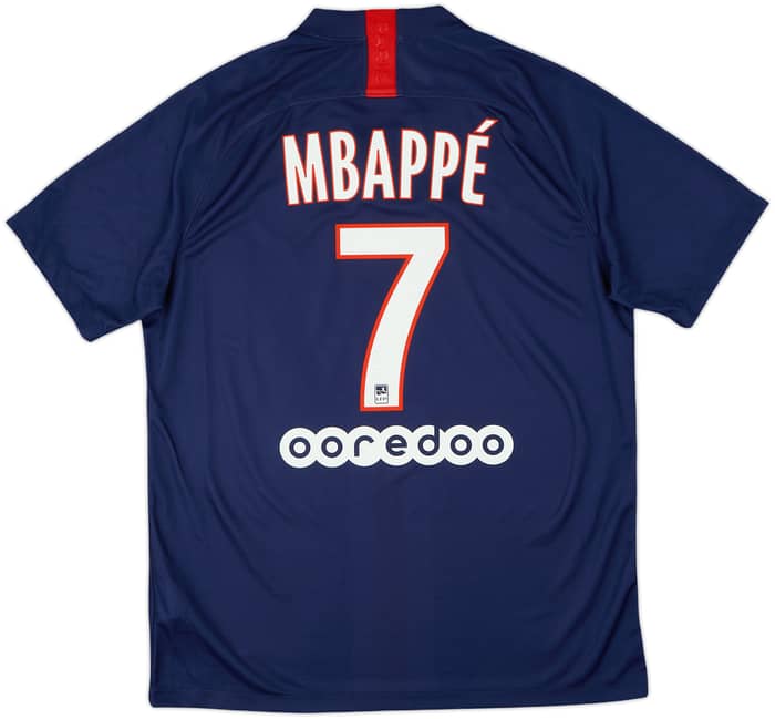 2019-20 Paris Saint-Germain Home Shirt Mbappe #7 - 8/10 - (L)