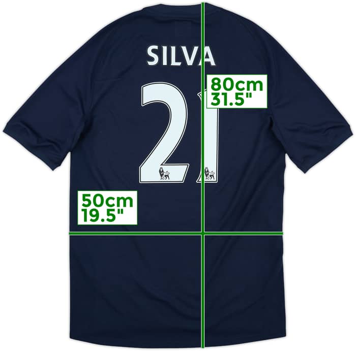 2010-12 Manchester City Away Shirt Silva #21 - 9/10 - (M)