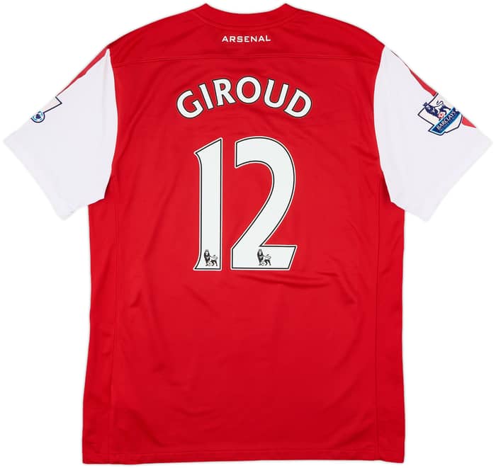 2012-14 Arsenal Home Shirt Giroud #12 - 9/10 - (L)