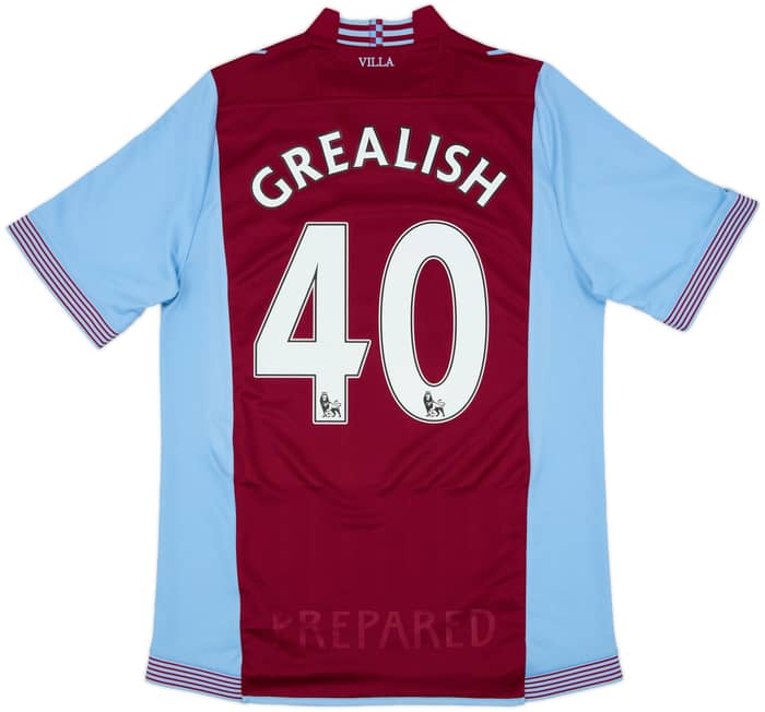 2013-14 Aston Villa Home Shirt Grealish #40 - 10/10 - (S)