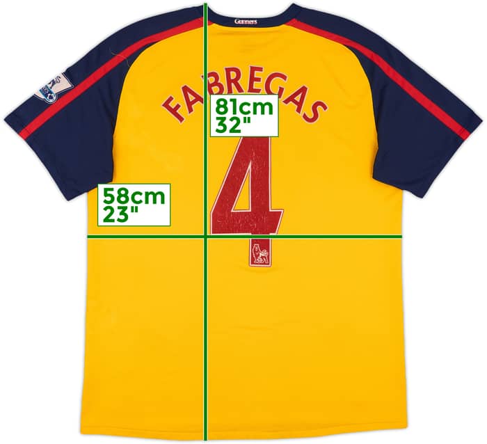 2008-09 Arsenal Away Shirt Fabregas #4 - 4/10 - (XL)