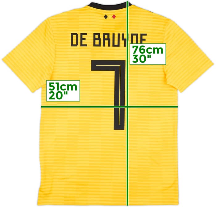 2018-19 Belgium Away Shirt De Bruyne #7 - 8/10 - (M)