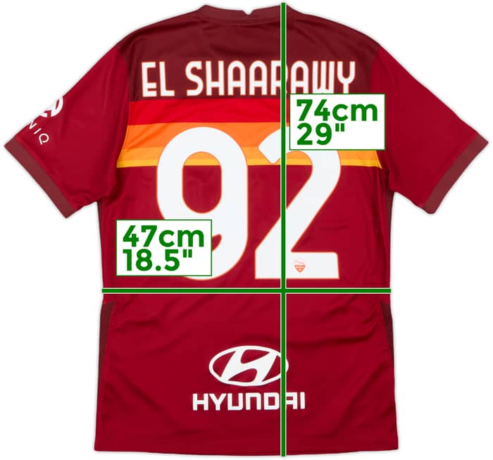 2020-21 Roma Home Shirt El Shaarawy #92 - 8/10 - (M)