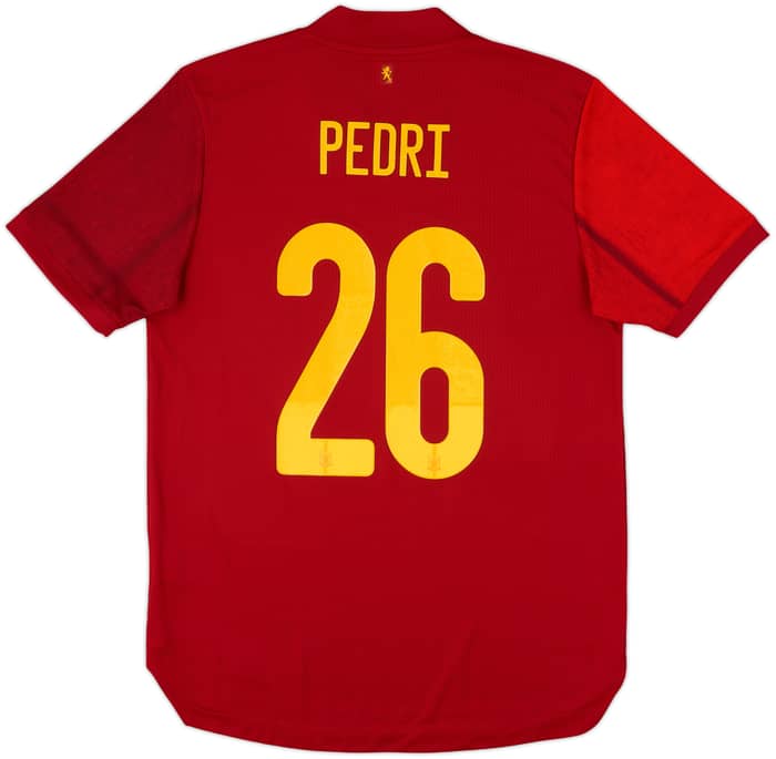 2020-21 Spain Authentic Home Shirt Pedri #26 - 8/10 - (M)