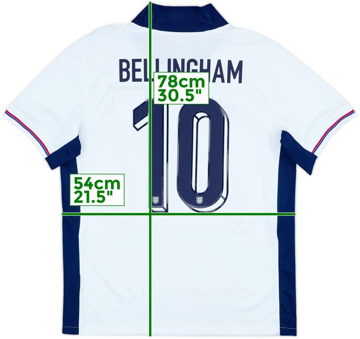 2024-25 England Home Shirt Bellingham #10 - 9/10 - (L)