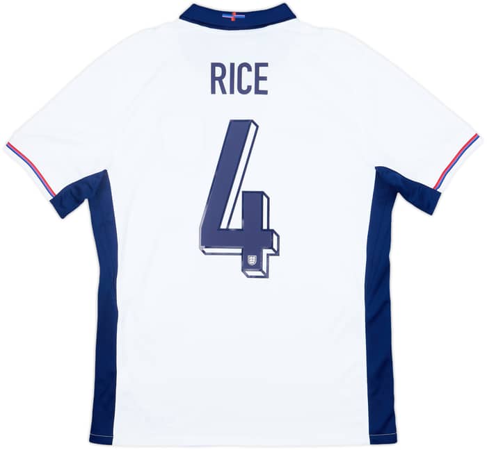 2024-25 England Home Shirt Rice #4 - 10/10 - (M)