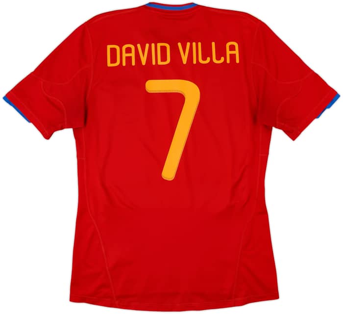 2009-10 Spain Home Shirt David Villa #7 - 8/10 - (M)