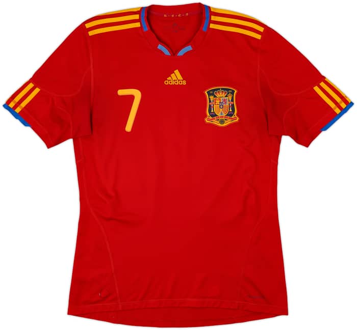 2009-10 Spain Home Shirt David Villa #7 - 8/10 - (M)