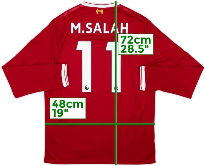 2017-18 Liverpool 125 Years Home L/S Shirt M.Salah #11 - 9/10 - (M)