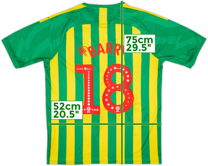 2019-20 West Brom Away Shirt Barry #18 - 8/10 - (L)