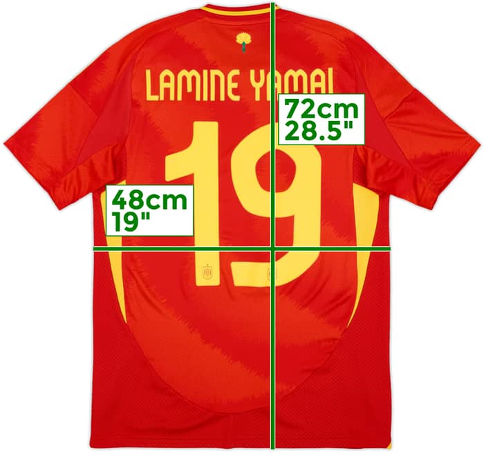 2024-25 Spain Home Shirt Lamine Yamal #19 - 8/10 - (S)