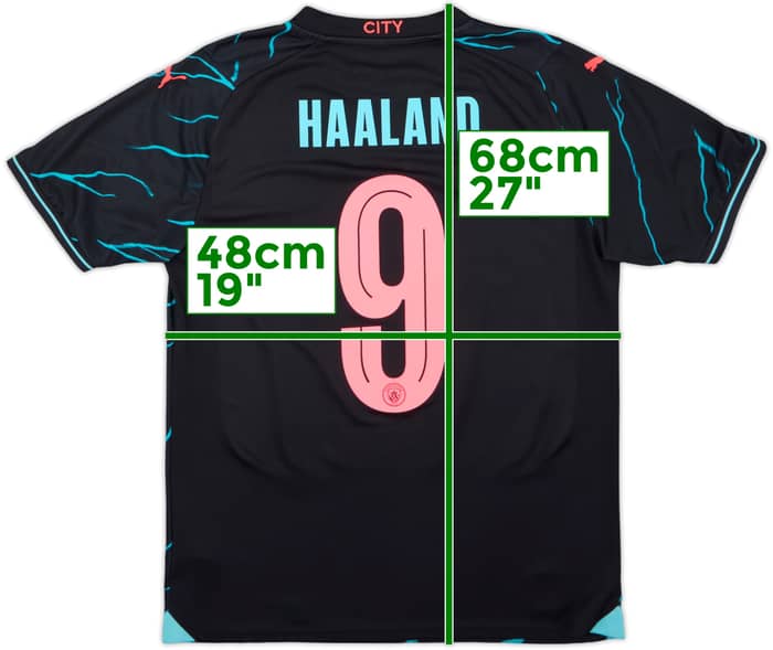 2023-24 Manchester City Third Shirt Haaland #9 - 9/10 - (M)