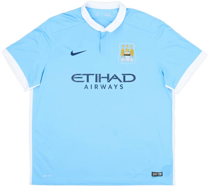 2015-16 Manchester City Home Shirt Kun Aguero #10 - 10/10 - (XXL)
