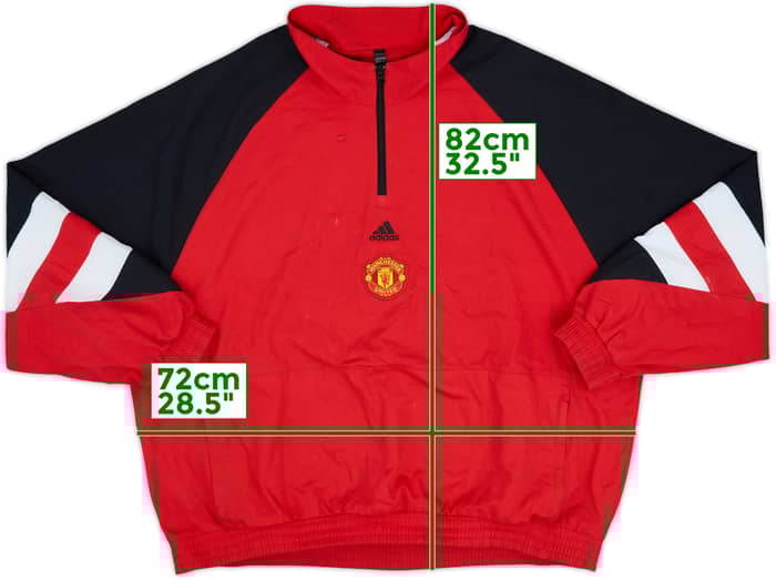 2022-23 Manchester United adidas 1/4 Zip Drill Top - 7/10 - (XXL)