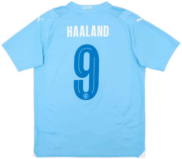 2023-24 Manchester City Home Shirt Haaland #9 - 8/10 - (M)