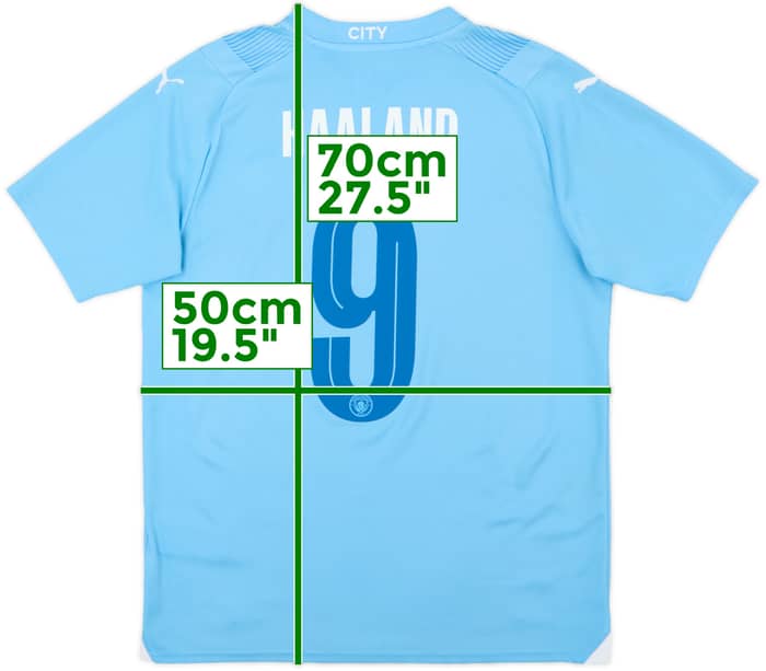 2023-24 Manchester City Home Shirt Haaland #9 - 8/10 - (M)