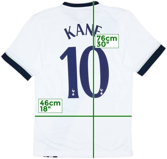 2015-16 Tottenham Home Shirt Kane #10 - 8/10 - (M)