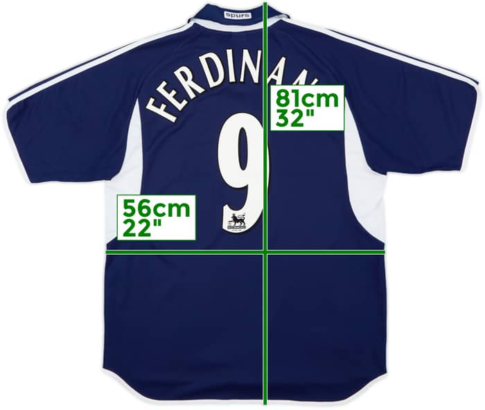 2000-01 Tottenham Away Shirt Ferdinand #9 - 8/10 - (L)