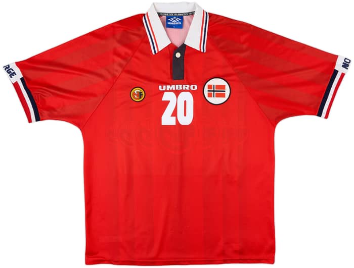 1998-00 Norway Home Shirt Solskjaer #20 - 9/10 - (XL)