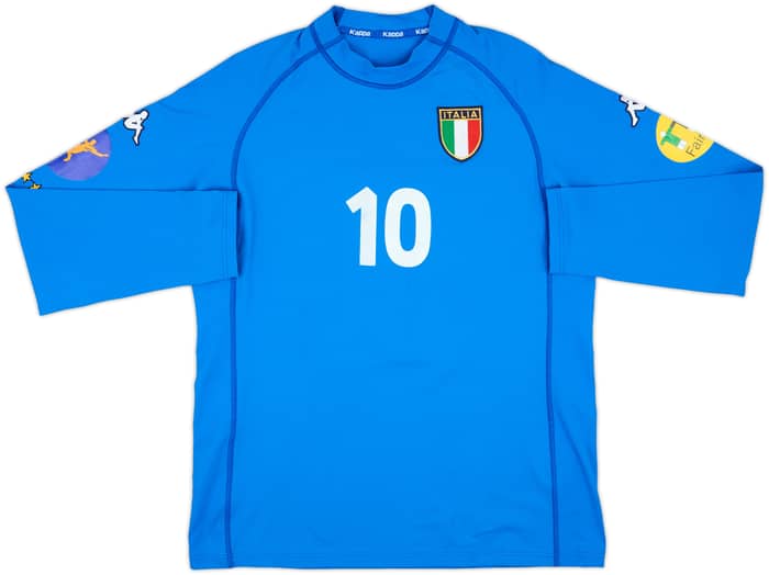 2000 Italy U21 European Championship Home L/S Shirt Pirlo #10 - 8/10 - (XXL)