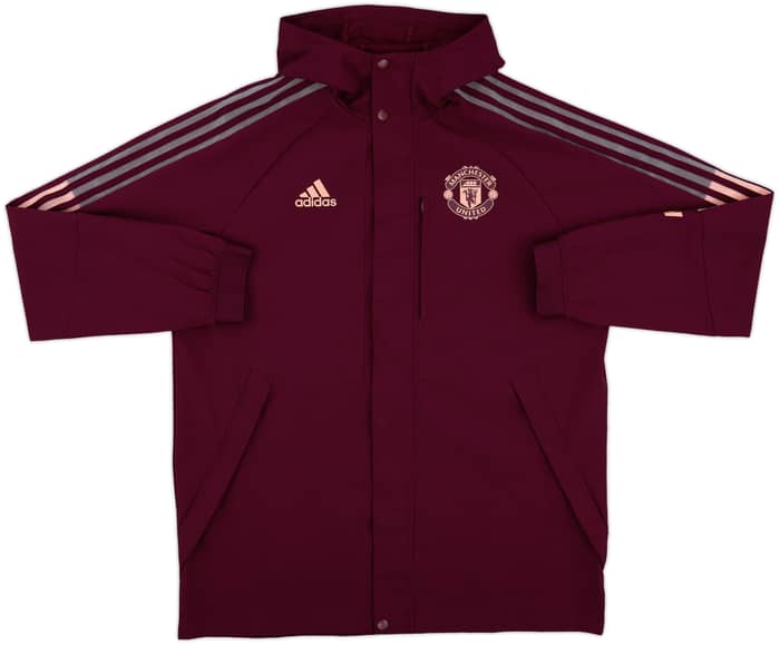 2020-21 Manchester United adidas Hooded Rain Jacket - 8/10 - (L)