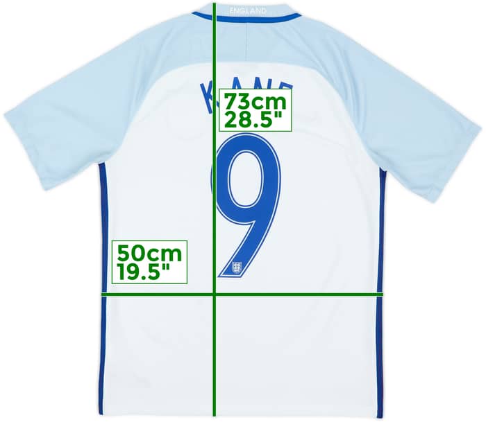 2016-17 England Home Shirt Kane #9 - 8/10 - (M)