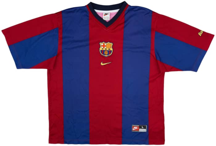 1998-00 Barcelona Basic Home Shirt Rivaldo #11 - 6/10 - (L)