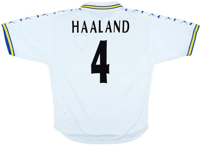 1998-00 Leeds United Home Shirt Haaland #4 - 6/10 - (L)