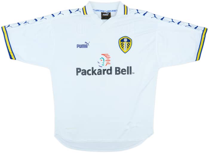 1998-00 Leeds United Home Shirt Haaland #4 - 6/10 - (L)