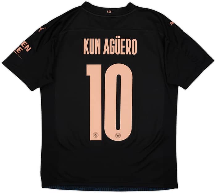 2020-21 Manchester City Away Shirt Kun Aguero #10 - 9/10 - (M)