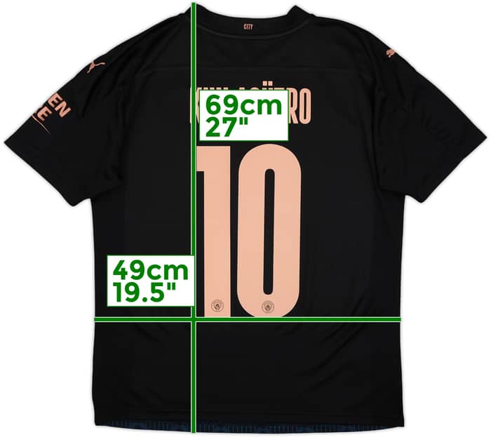 2020-21 Manchester City Away Shirt Kun Aguero #10 - 9/10 - (M)