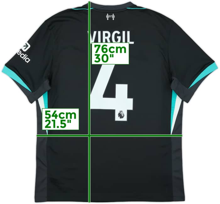 2024-25 Liverpool Away Shirt Virgil #4 - 10/10 - (L)