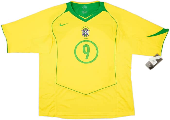 2004-06 Brazil Home Shirt Ronaldo #9 (XXL)
