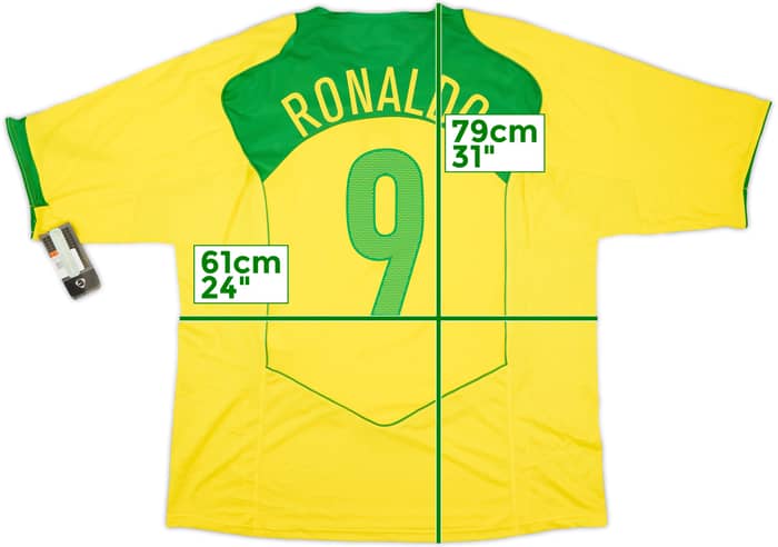 2004-06 Brazil Home Shirt Ronaldo #9 (XXL)