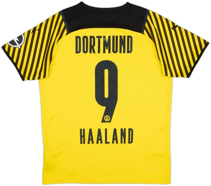 2021-22 Borussia Dortmund Home Shirt Haaland #9 - 8/10 - (M)