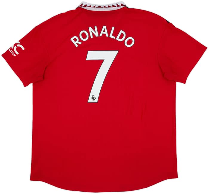 2022-23 Manchester United Authentic Home Shirt Ronaldo #7 - 9/10 - (XXL)