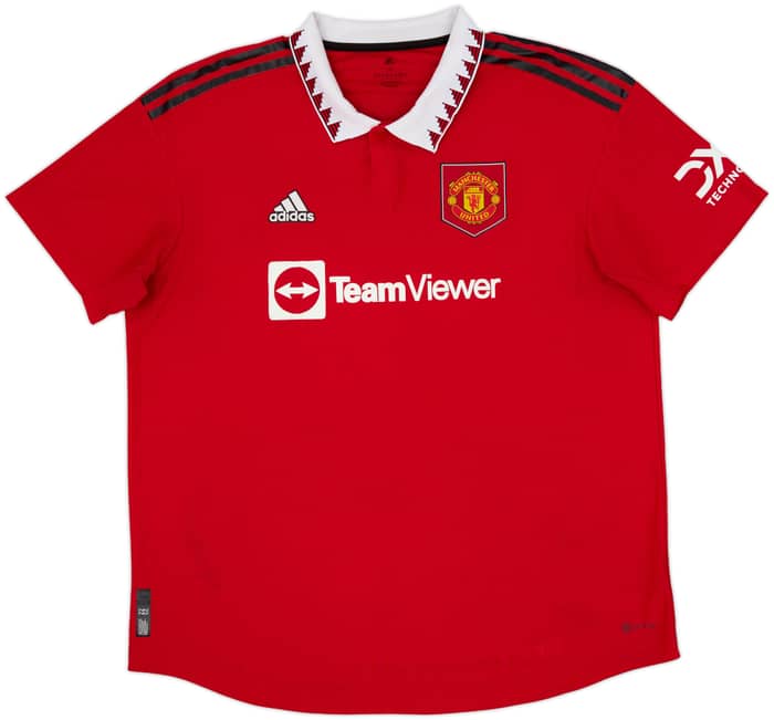 2022-23 Manchester United Authentic Home Shirt Ronaldo #7 - 9/10 - (XXL)