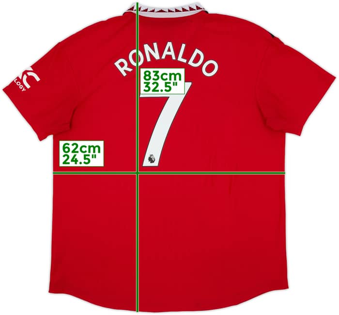 2022-23 Manchester United Authentic Home Shirt Ronaldo #7 - 9/10 - (XXL)