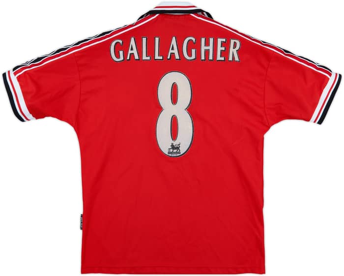 1998-00 Manchester United Home Shirt Gallagher #8 - 5/10 - (Y)