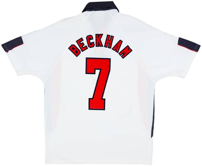 1997-99 England Home Shirt Beckham #7 - 7/10 - (XL)