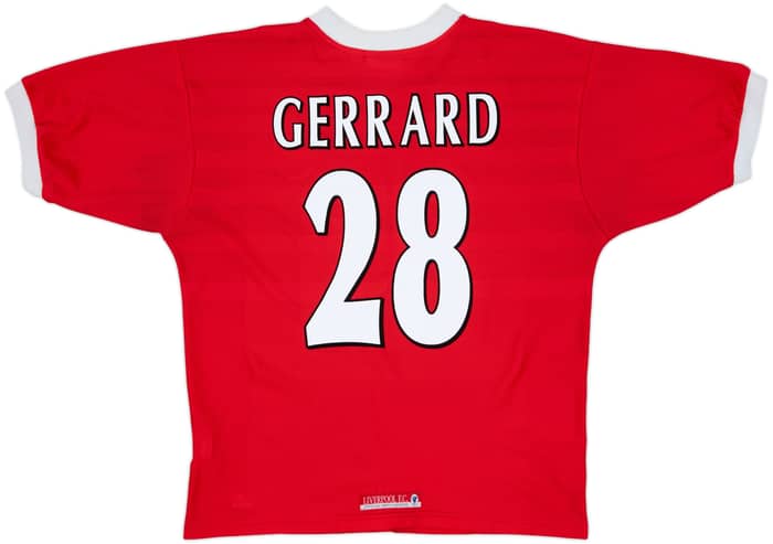 1998-00 Liverpool Home Shirt Gerrard #28 - 6/10 - (L)