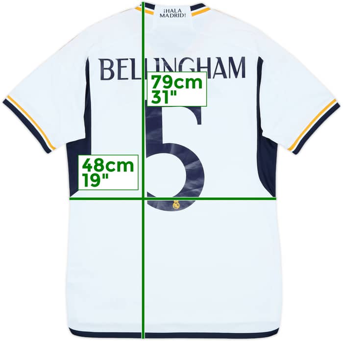 2023-24 Real Madrid Home Shirt Bellingham #5 - 8/10 - (M)